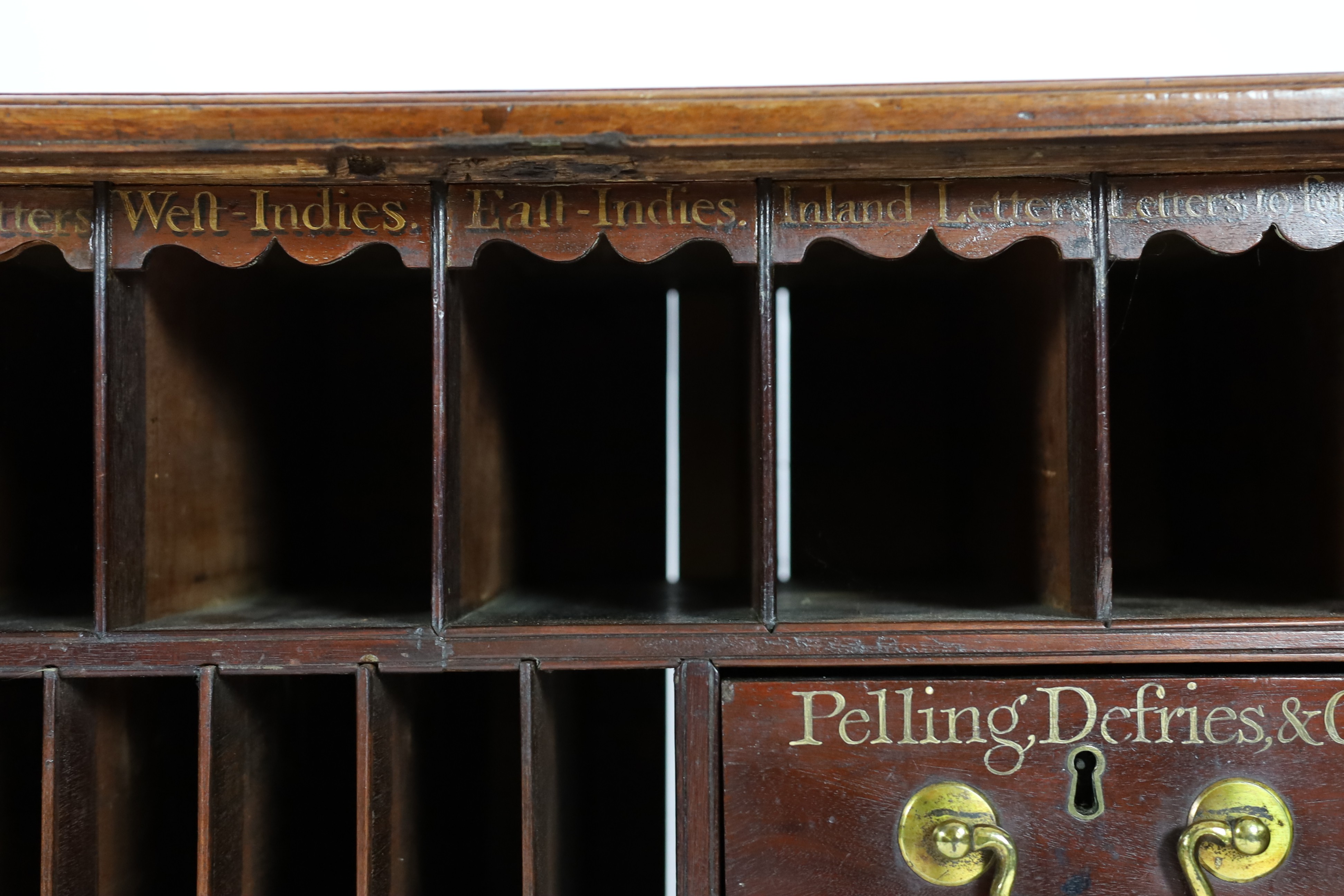 A George III mahogany secretary's cabinet, W.61cm D.37cm H.78cm